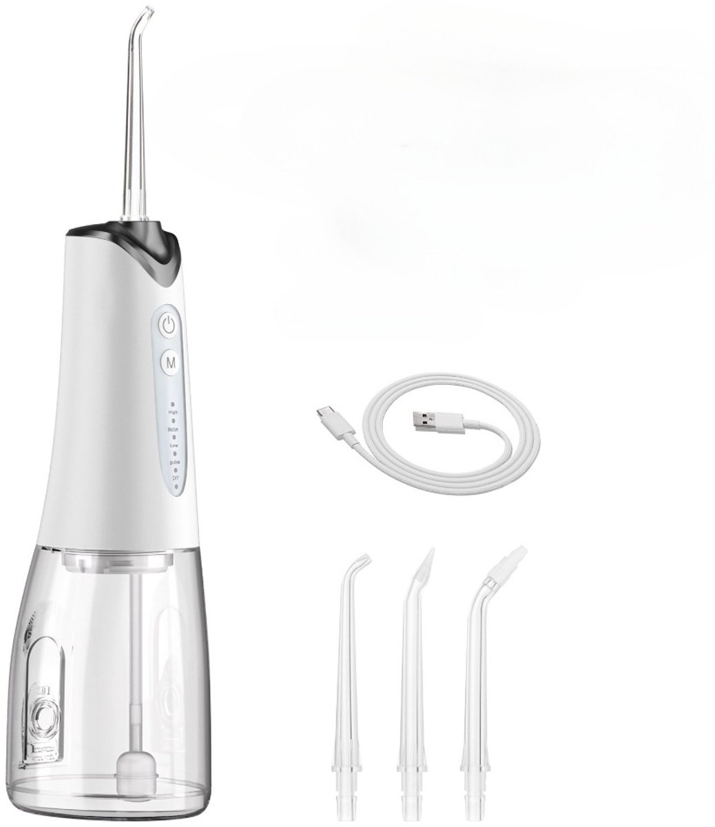 De Waterflosser Draadloos Monddouche 300ML Wit in één oogopslag