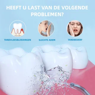 Waterflosser Draadloos Monddouche 300ML Wit