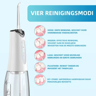 Waterflosser Draadloos Monddouche 300ML Wit