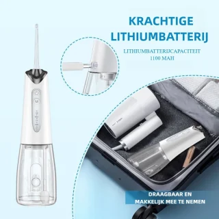 Waterflosser Draadloos Monddouche 300ML Wit
