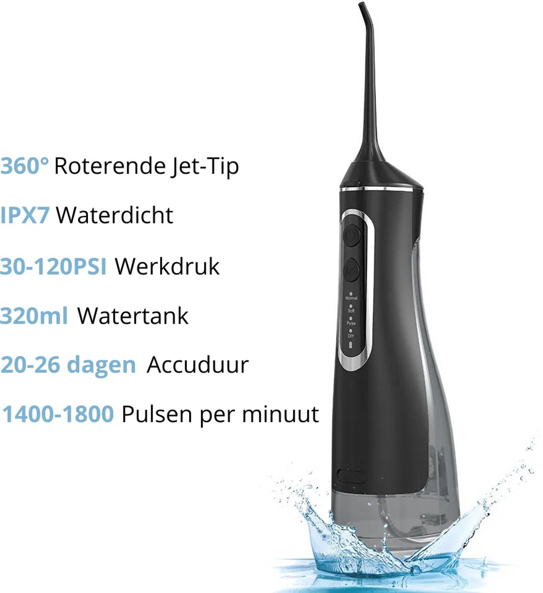 Wat vinden we goed aan de Waterflosser Draadloos Monddouche Flosapparaat