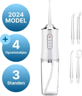 Waterflosser Elektrische Draadloze Monddouche met Opzetstukken