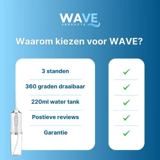 Waterflosser Elektrische Draadloze Monddouche met Opzetstukken