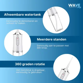 Waterflosser Elektrische Draadloze Monddouche met Opzetstukken