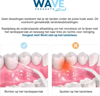 Waterflosser Elektrische Draadloze Monddouche met Opzetstukken