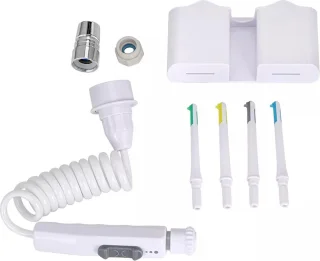Waterflosser met Kraan Aansluiting incl. Opbergkastje en 4 Opzetstukken