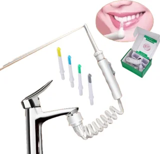 Waterflosser met Kraan Aansluiting incl. Opbergkastje en 4 Opzetstukken