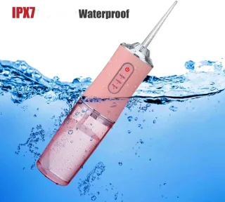 Waterflosser Monddouche 4 Opzetstukken Lichtroze USB Oplaadbaar