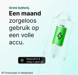 Waterflosser Monddouche 4 Opzetstukken Lichtroze USB Oplaadbaar
