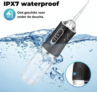 Waterflosser Monddouche Elektrisch Draadloos Zwart