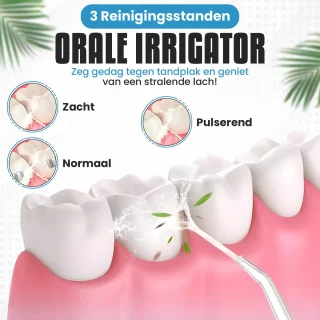 Waterflosser Monddouche Elektrisch Draadloos Zwart