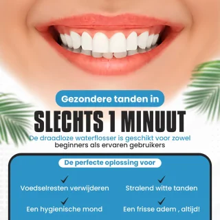 Waterflosser Monddouche Elektrisch Draadloos Zwart