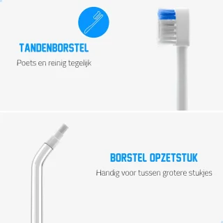 Waterflosser Opzetstukjes Set voor H2OFloss, iSmile, BOME, PositiveLife HF-6