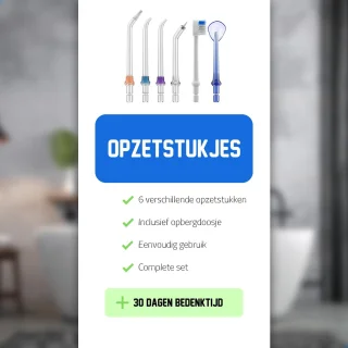 Waterflosser Opzetstukjes Set voor H2OFloss, iSmile, BOME, PositiveLife HF-6