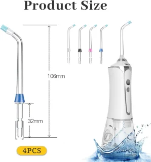 Waterpik Water Flosser vervangende opzetstukken 4 stuks