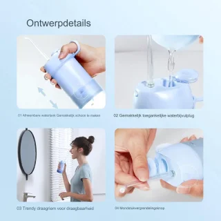 Waterpik Waterflosser C1 Draadloos USB Oplaadbaar Blauw
