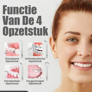 Waterpik Waterflosser Draadloos met 4 Opzetstukken