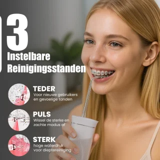 Waterpik Waterflosser Draadloos met 4 Opzetstukken