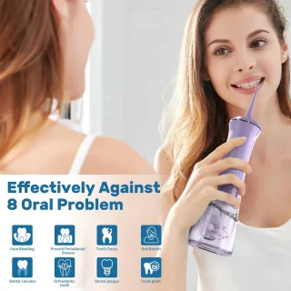 Waterpik Waterflosser Draadloos Paars 350ML 7 Opzetstukken