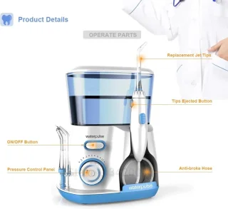 Waterpuls Water Flosser Elektrisch Wit Groen