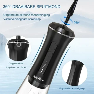 Wildor Waterflosser 350ML Monddouche Oplaadbaar 7 Spuitmondjes