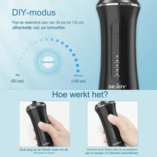 Wildor Waterflosser 350ML Monddouche Oplaadbaar 7 Spuitmondjes