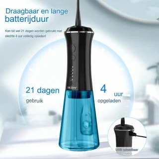 Wildor Waterflosser 350ML Monddouche Oplaadbaar 7 Spuitmondjes