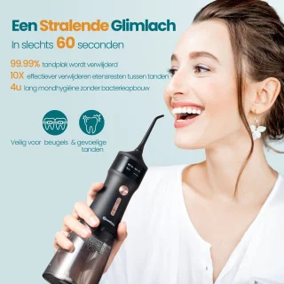 Woodoro Waterflosser OLED Display 335ml Zwart