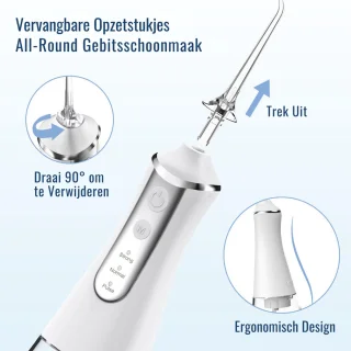 YHS WaterFlosser Draadloos Roze 5 Opzetstukken