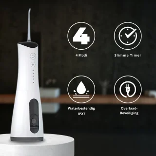 Zeri Waterflosser Elektrisch Draadloos met 5 Opzetstukken