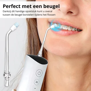 Zeri Waterflosser Elektrisch Draadloos met 5 Opzetstukken