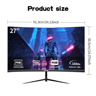 Gaming Monitor – Curved Monitor – Gaming Display – 27 Inch Scherm – Full HD – 180 Hz Refresh Rate – 1800R Kromming – VA Paneel