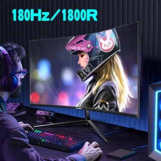 Gaming Monitor – Curved Monitor – Gaming Display – 27 Inch Scherm – Full HD – 180 Hz Refresh Rate – 1800R Kromming – VA Paneel