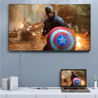 DisplayPort naar HDMI 8K @60Hz 2K @165Hz 4K @144Hz 2M nylon gevlochten DP-kabel 1.4 compatibel met HDR10 FreeSync G-Sync voor pc-monitor gaming grafische kaart - 2 zoekwoorden: hoge resolutie, hoge vernieuwingsfrequentie .