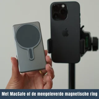 Fliq Gear - Magnetische Selfie Vlog Monitor - Geschikt voor Android en iPhone Telefoons - Ideaal voor Selfies, Vlogs, Live Streams en Video-opnames - JERMI