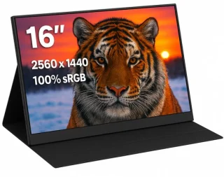 Portable Monitor Flex 16" - 2K Resolutie - 100% sRGB - Ingebouwde Speakers - Draagbare Monitor voor Laptop - USB-C & HDMI - IPS Display - Plug & Play