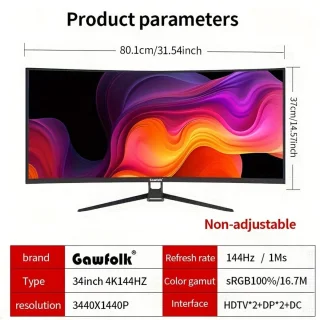 34 inch Curved Ultrawide-monitor