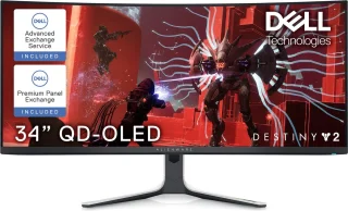 Alienware AW3423DW 34,2" Quad HD OLED Monitor Wit/Zwart