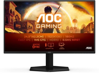 AOC 25G42E 24.5" Full HD Monitor Zwart Rood