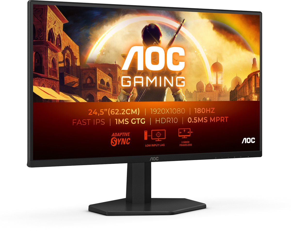 Wat vinden we goed aan de AOC 25G42E 24.5" Full HD Monitor Zwart Rood