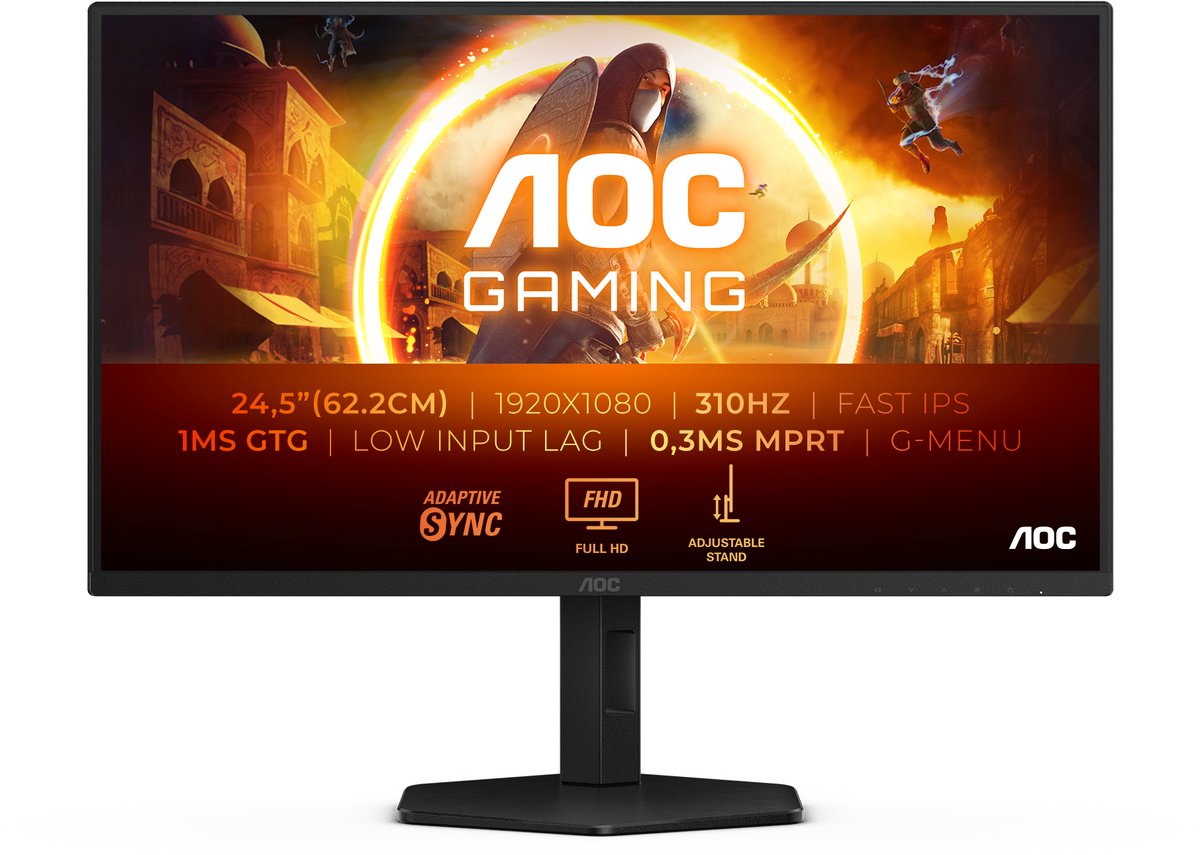 De AOC 25G4SXU 25 inch Gaming Monitor in één oogopslag