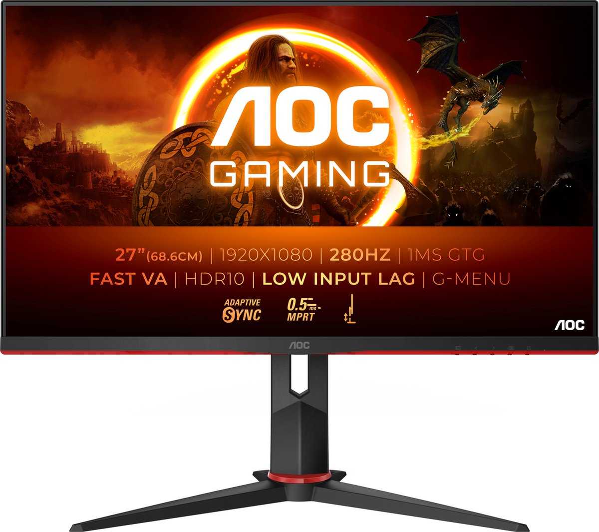 De AOC 27G2ZN3 BK 27 inch Gaming Monitor in één oogopslag