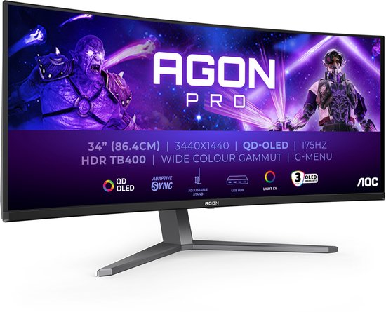 AOC AGON PRO AG346UCD 34 inch Ultrawide OLED Gaming Monitor review