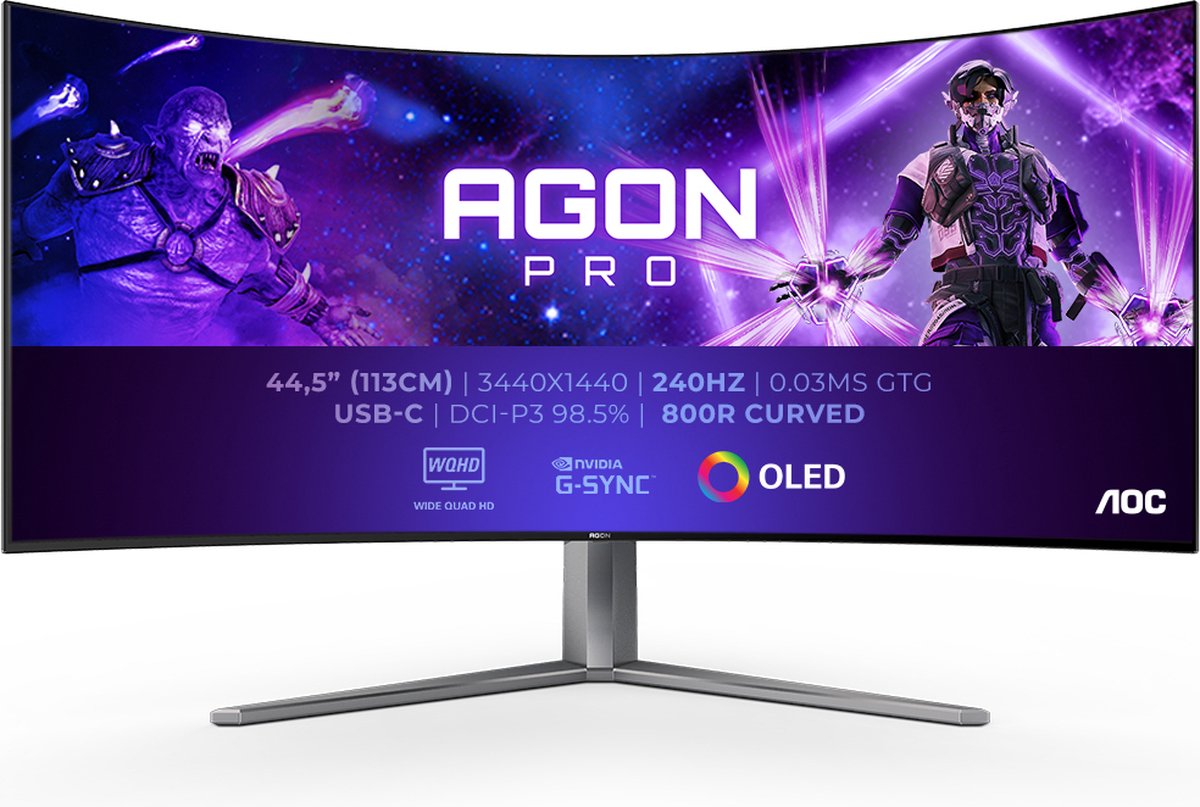 AOC AGON PRO AG456UCZD Ultrawide OLED Gaming Monitor 45 Inch