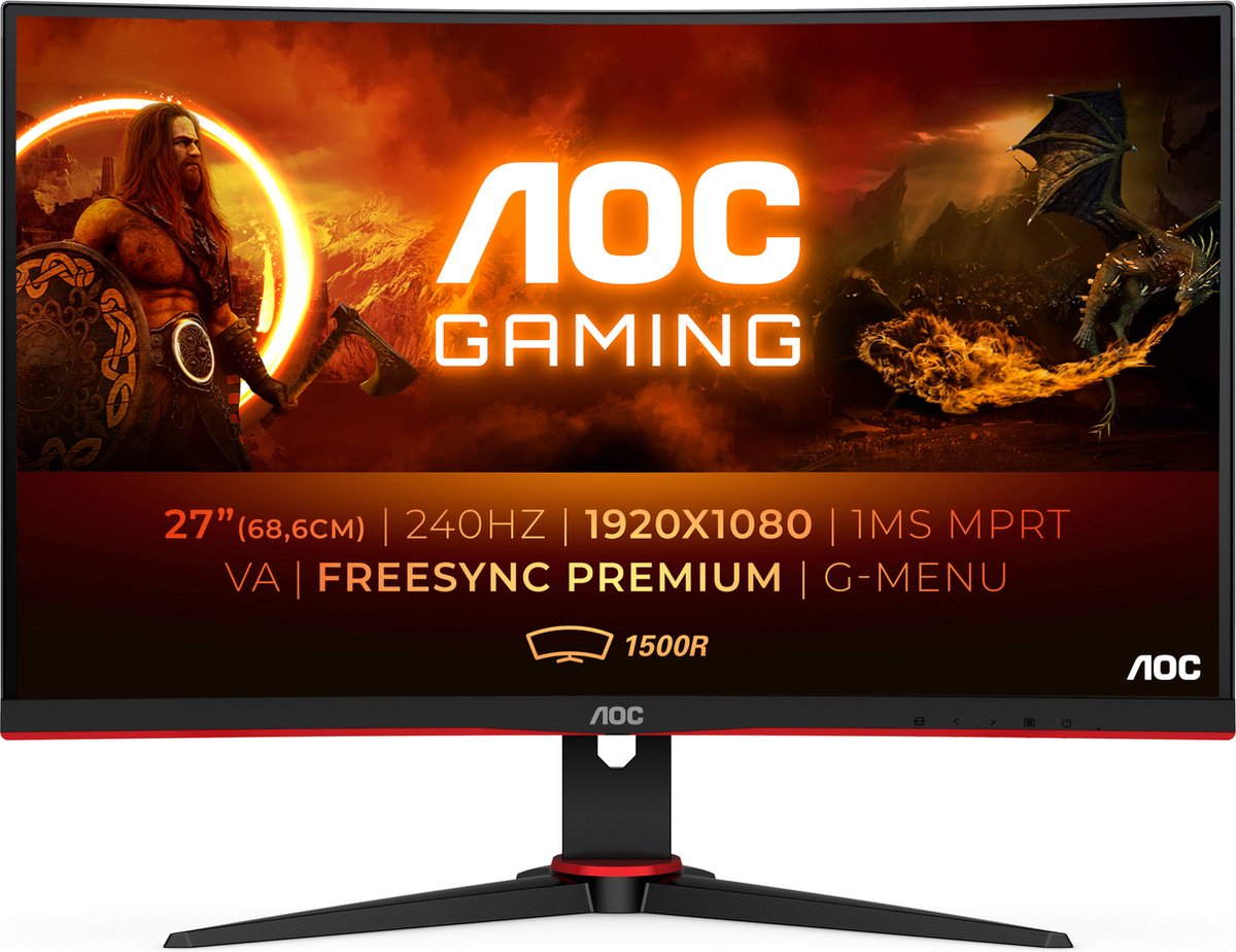 AOC C27G2ZE 27 Inch Curved Gaming Monitor