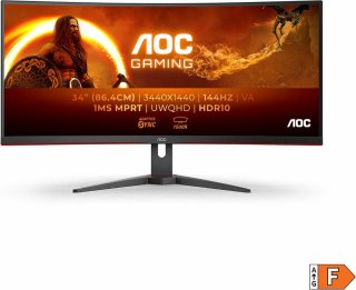 AOC CU34G2XE 34 Inch WQHD Ultrawide Curved Gaming Monitor