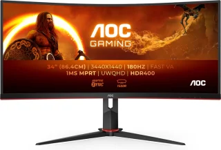 AOC CU34G2XP/BK 34 Inch Ultrawide Gaming Monitor