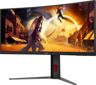 AOC CU34G4 34" Wide Quad HD monitor zwart/rood