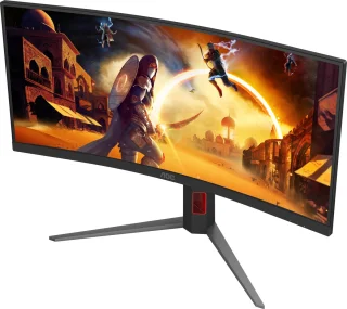 AOC CU34G4 34" Wide Quad HD monitor zwart/rood
