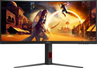 AOC CU34G4 34" Wide Quad HD monitor zwart/rood